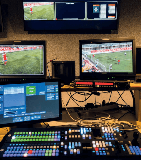 Live Sport Broadcast and Streaming - Remote Production Football Match