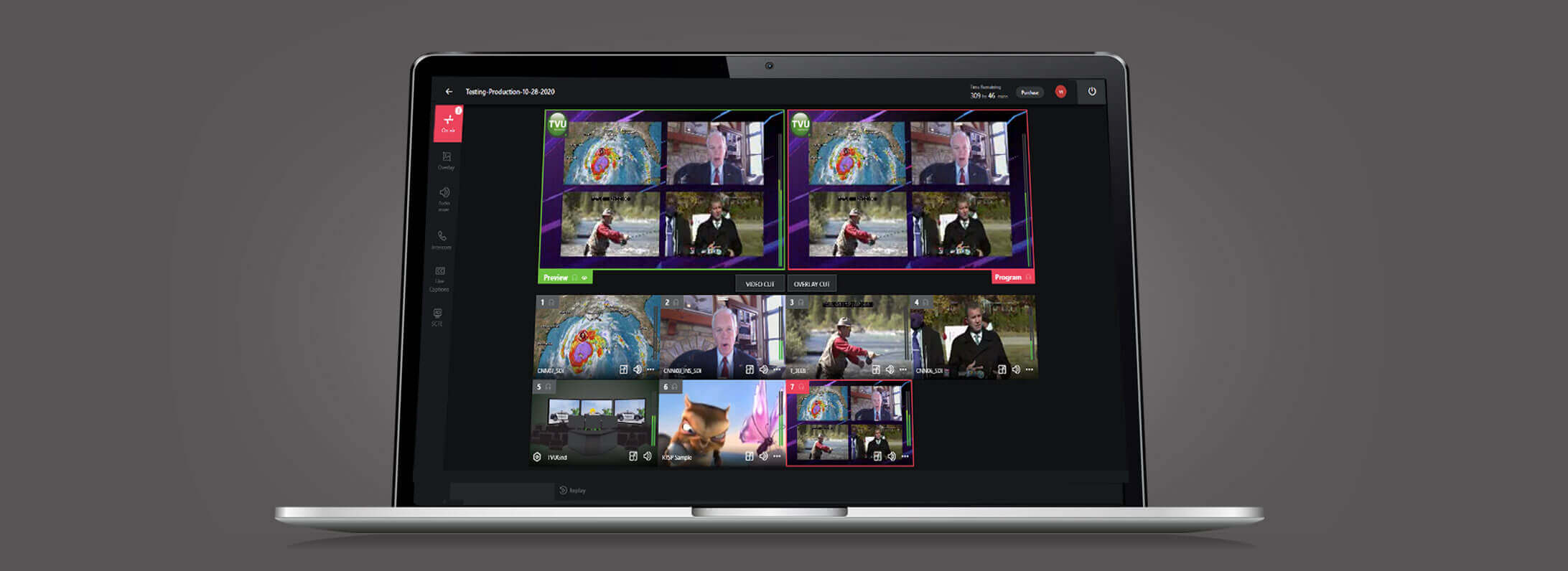 Edição de vídeo ao vivo e produção de vídeo em nuvem ao vivo multi-view