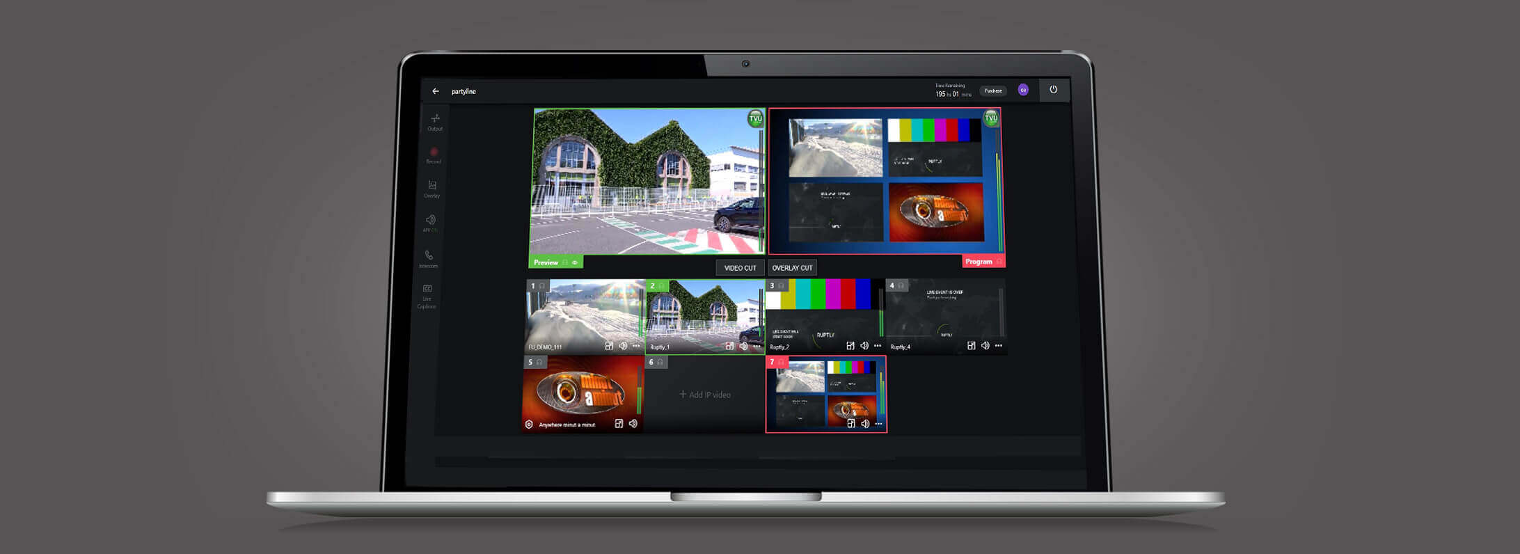 Cloud-based live video production software with multi-view