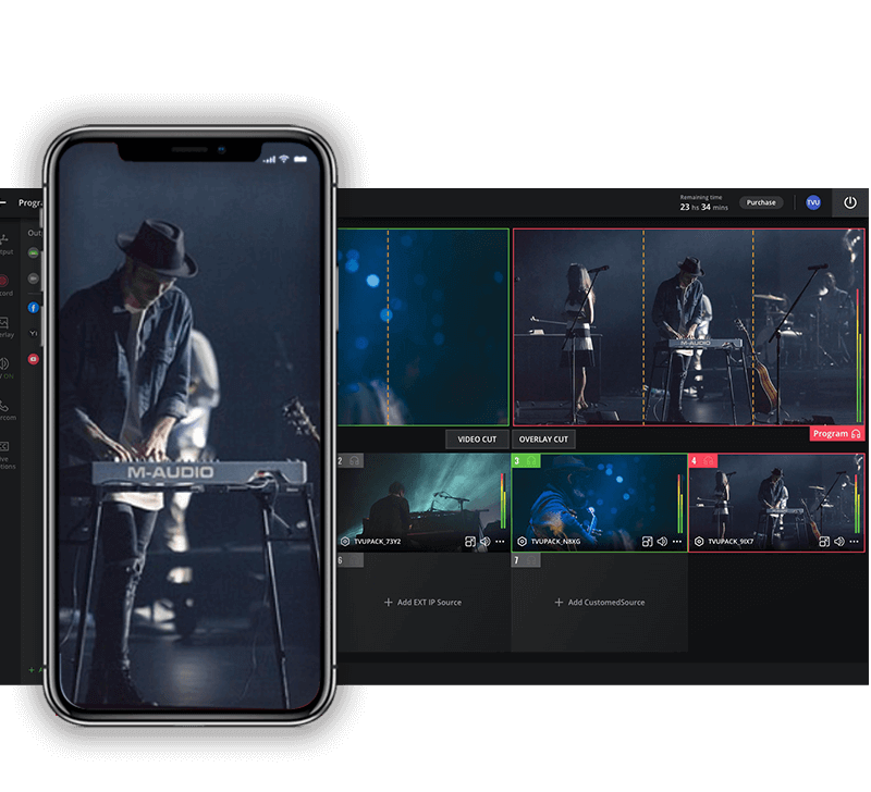 Cloud-based live video production software for vertical streaming output