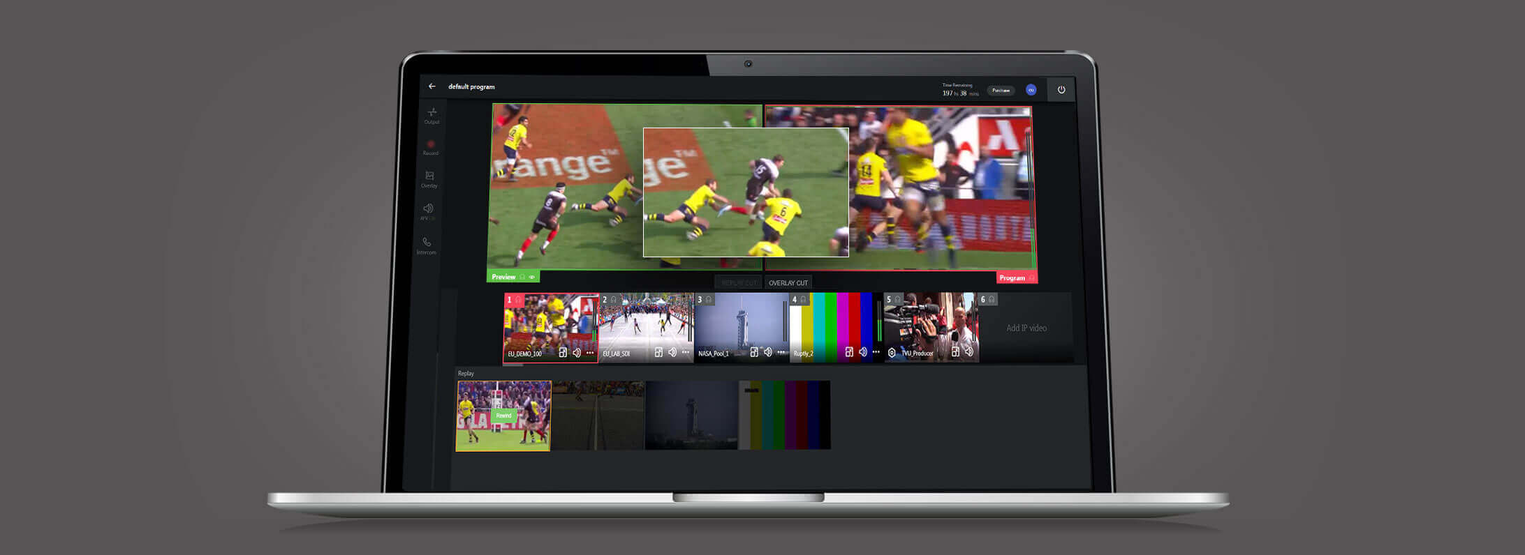Low latency video switcher using cloud-based remote production platform