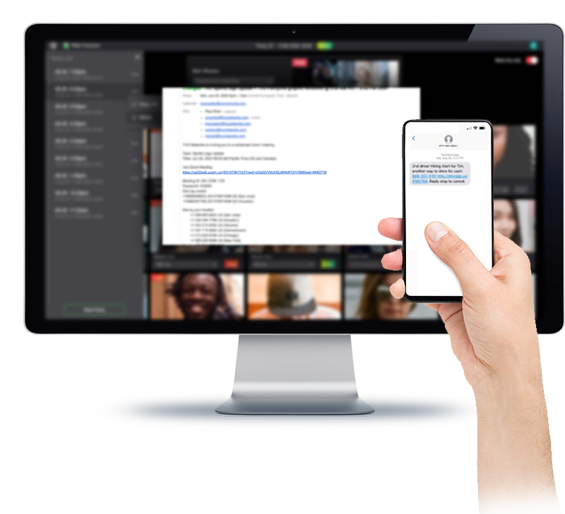 Quicklink access to live video conferencing for remote production, team collaboration, fan participation
