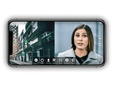 Split screen live streaming video transmission - TVU Anywhere mobile broadcast