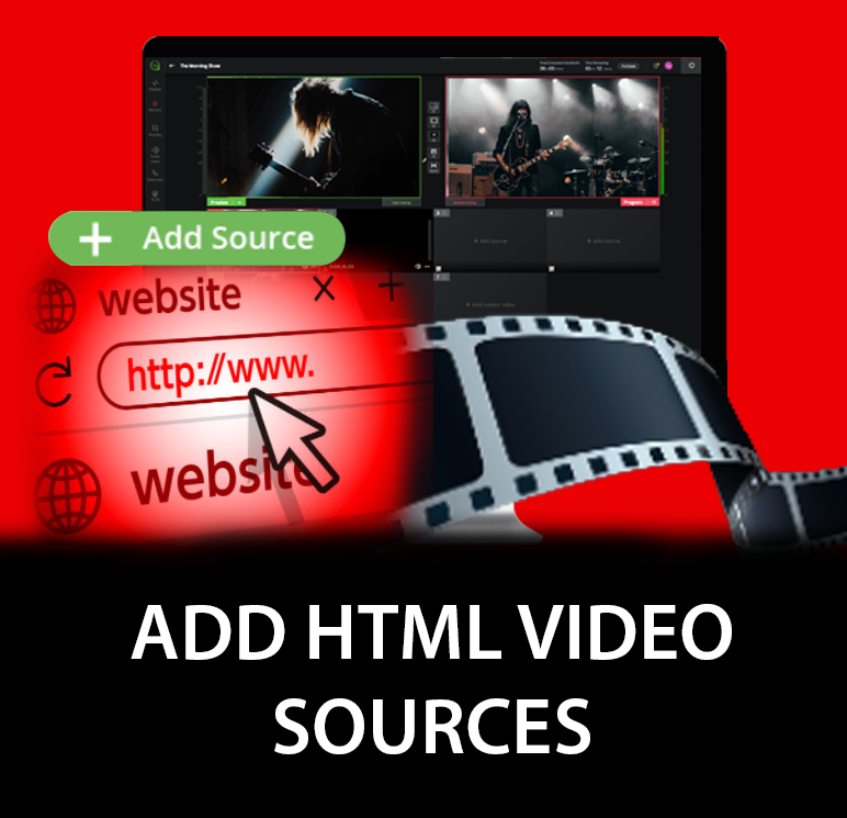 TVU Producer Adding HTML Video sources