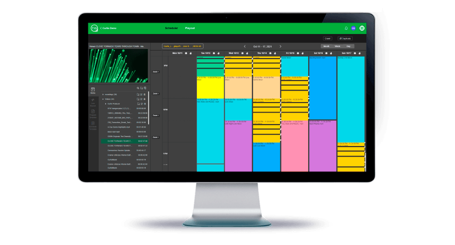 TVU channel cloud playout and schedule solution