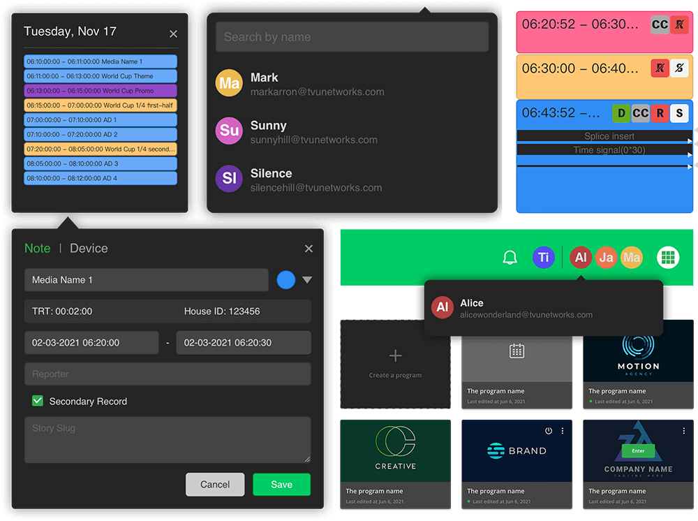 Broadcast scheduling and cloud-based playout solution