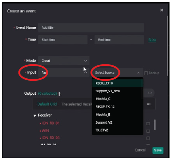 Configure your main input source