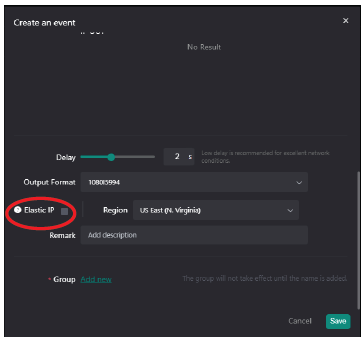 Elastic IP setting