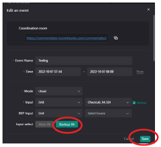Switching to the new backup source
