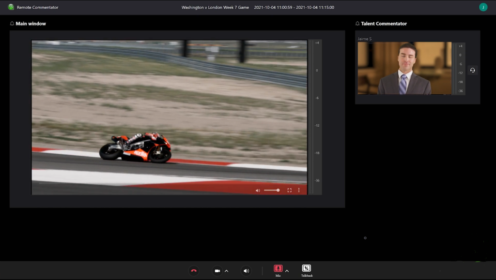 Remote Commentator - Browser window