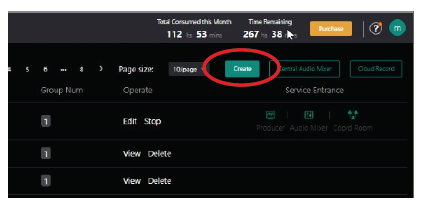 Create an event button