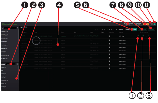 Remote Commentator Web interface controls