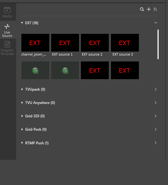 Live source selection