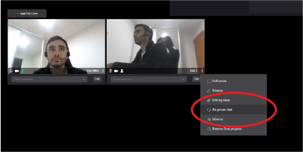 Active private conversation indicator
