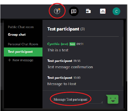 Message field