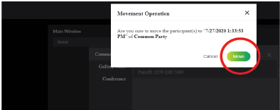 Move confirmation window