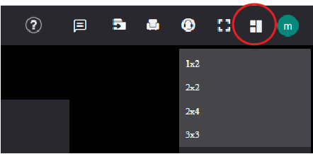 Partyline Mosaic mode layout menu