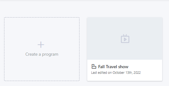 Program created