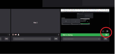 TVU Partyline - Screen sharing