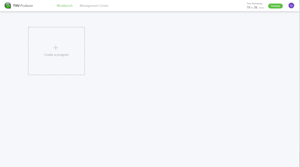 Workbench user interface