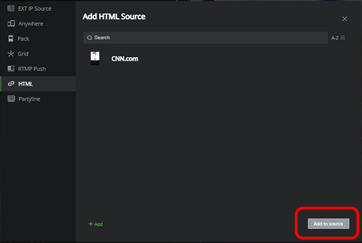 HTML source window