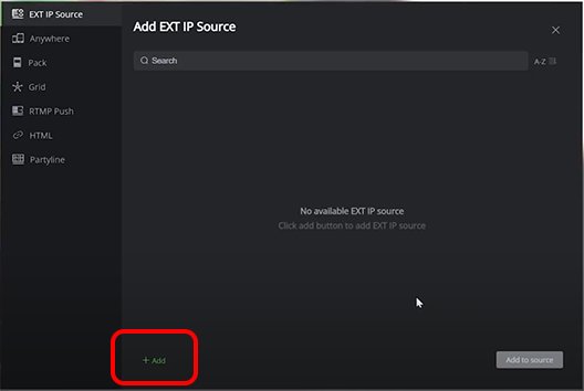 Adding an EXT IP source