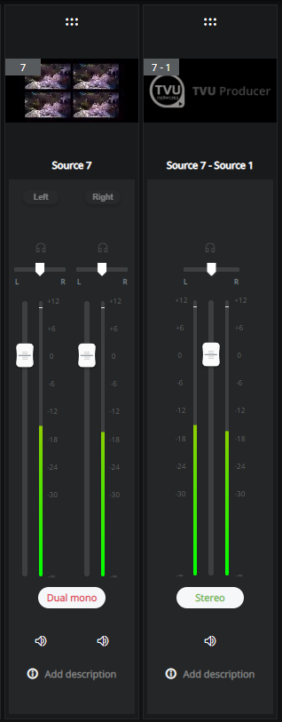 Audio control quad mode