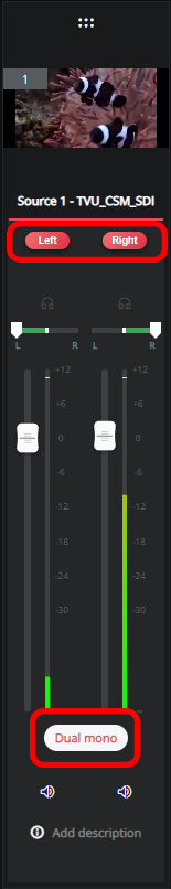 Audio usage button