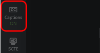 Captioning tab - feature ON