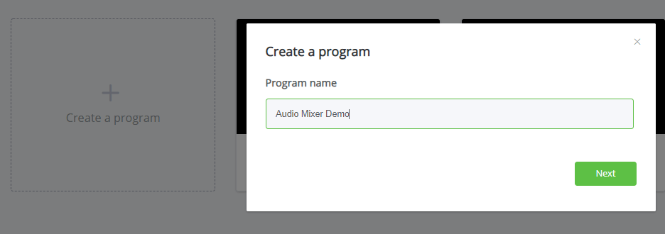 Create a program window