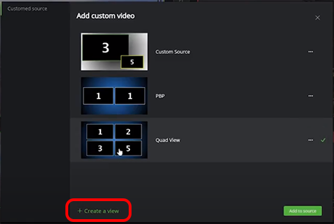 Custom source window