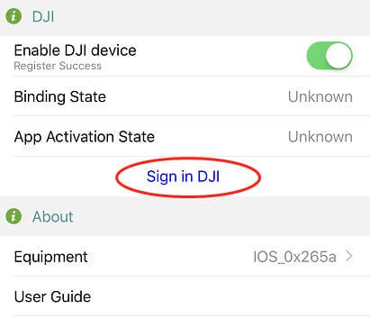 DJI account activation (China)