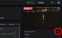 Diagnostic log download