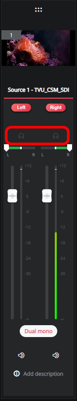 Headphone indicators (Dual mono)