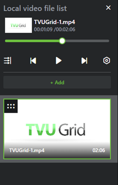 Local video file list
