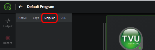 Singular overlay tab