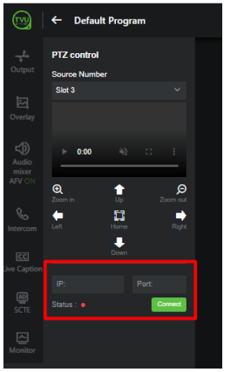 PTZ connect