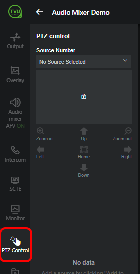 PTZ Control feature