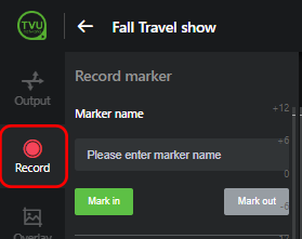 Record feature - Record marker