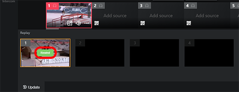 Recorded content panel