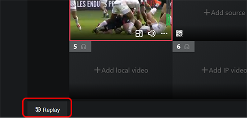 Replay button location