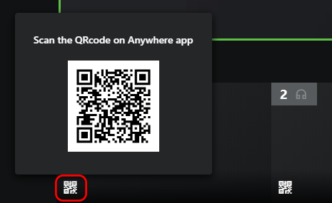 TVU Anywhere QR code - Source window