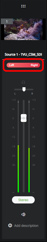 Fader level indicators