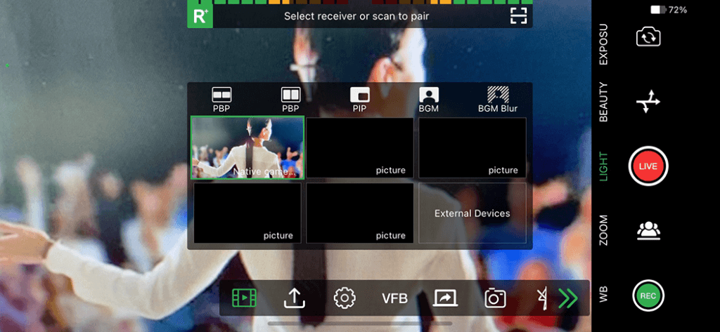 TVU Anywhere Snapshot capture Native Camera preview