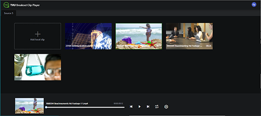 TVU Breakout clip Player window