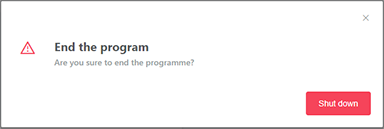 Shut down program dialog