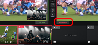 pip Remove overlay button