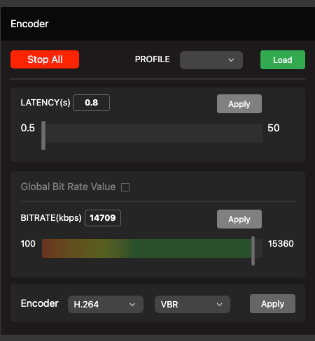 Bitrate value