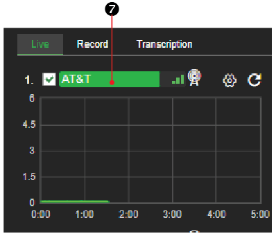 Connection name and status