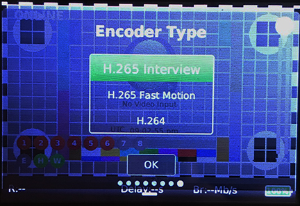Encoder type screen